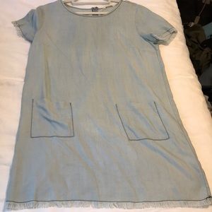Light denim shift dress